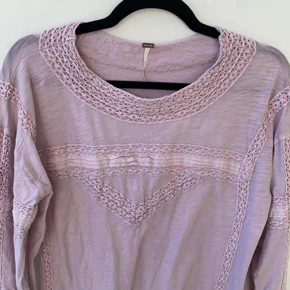 Free People Purple Long Sleeve Top - Picture 2 of 4